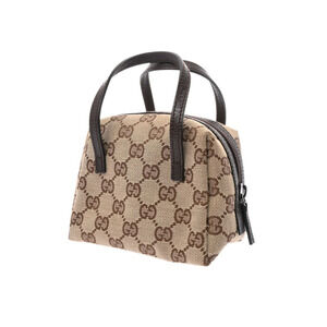 Gucci Tofu Tan Balthus brown leather Canvas Beige Bag GG